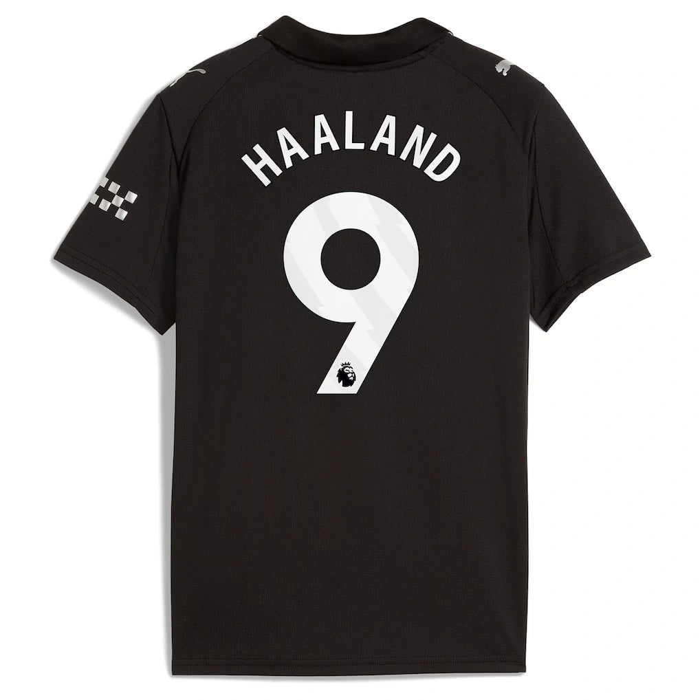 Erling Haaland Manchester City Puma 2025/26 Away Jersey - Black