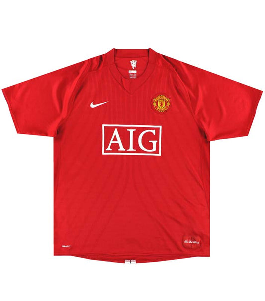 Retro Manchester United home Soccer Jersey 2007/2009 Men