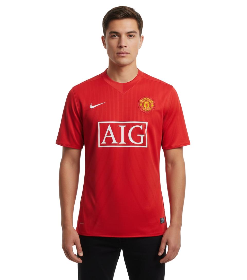 Retro Manchester United home Soccer Jersey 2007/2009 Men
