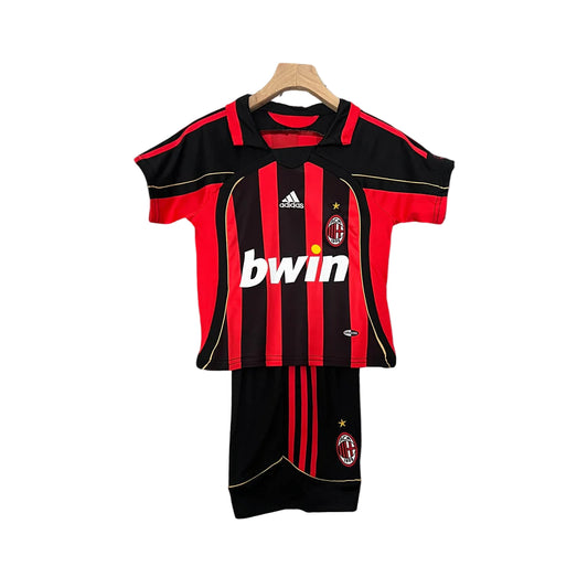 Retro AC Milan Kids Kit – 2006/07 Home Jersey & Shorts