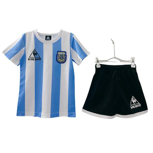 Retro Argentina Kids Kit – 1986 World Cup Home Jersey & Shorts