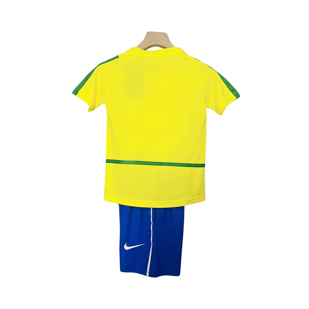 Retro Brazil Kids Kit – 2002 World Cup Home Jersey & Shorts