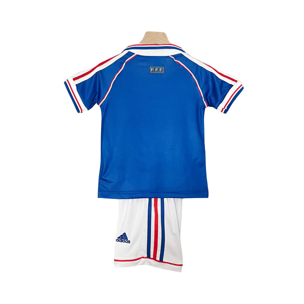 Retro France Kids Soccer Kit – 1998 World Cup Home Jersey & Shorts Set