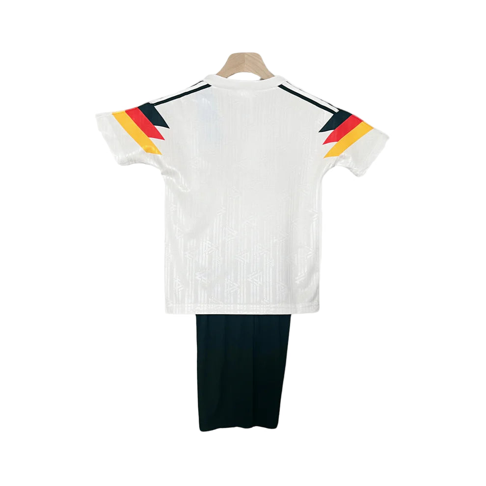 Retro Germany Kids Soccer Kit – 1990 World Cup Home Jersey & Shorts Set