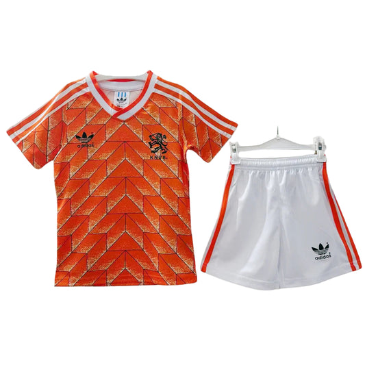 Retro Netherlands Kids Soccer Kit – Euro 1988 Home Jersey & Shorts Set