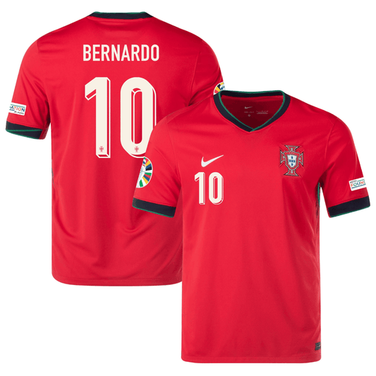 New Portugal Home Soccer Jersey EURO 2024 Men Bernardo Silva