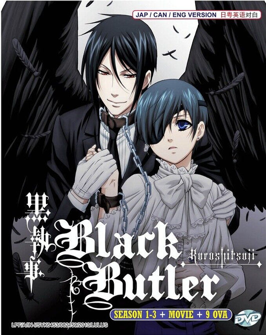 DVD Black Butler Kuroshitsuji Complete Series (Season 1-3 +Movie +9 OVA) English