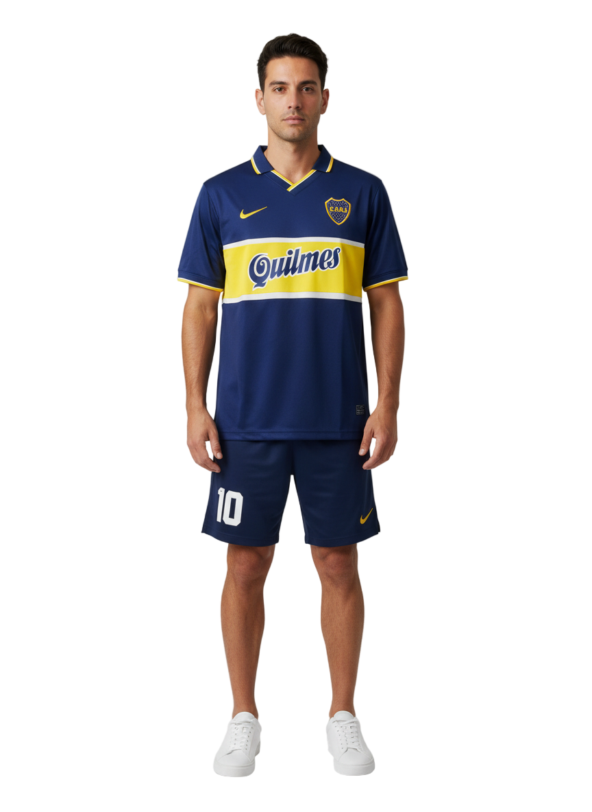 Retro Boca Juniors Home Soccer Jersey 1997/1998 Men Maradona