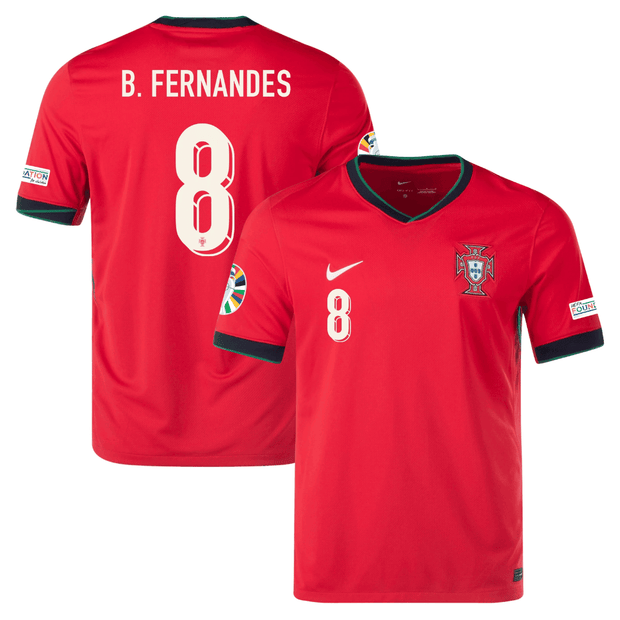 New Portugal Home Soccer Jersey EURO 2024 Men Bruno Fernandes