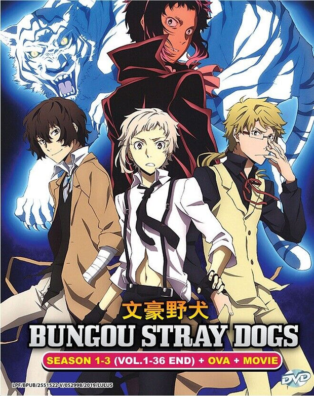 DVD Anime Bungo Stray Dogs Season 1+2+3 (1-36 End) +OVA +Movie English Audio DUB