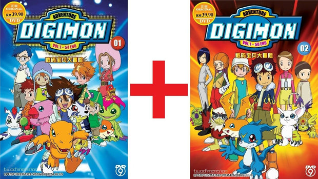 Anime Dvd  English Dubbed  Digimon Adventure season 01+02 All region