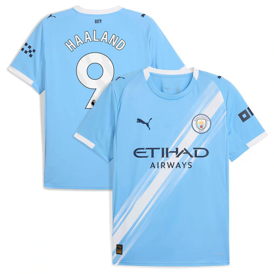 Erling Haaland Manchester City Puma 2025/26 Home Jersey - Blue