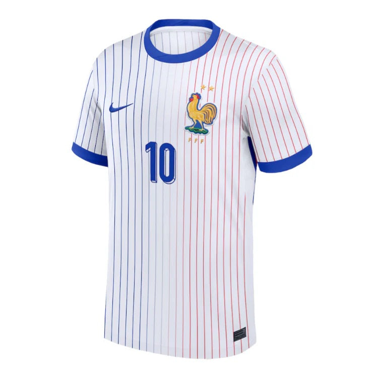 New France Away Soccer Jersey EURO 2024 Men Kylian Mbappe