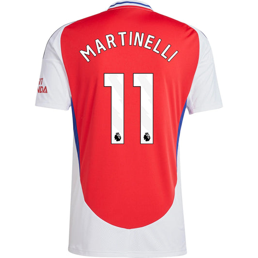 New Arsenal Home Soccer Jersey 24/25 Men Gabriel Martinelli