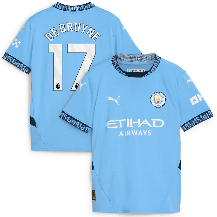 New Manchester City Home Soccer Jersey 24/25 Men Kevin De Bruyne