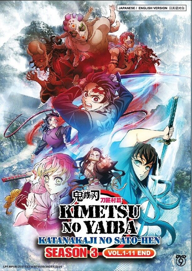 DVD Anime Kimetsu Demon Slayer Season 3 Swordsmith Village ARC ( 1-11 ) English