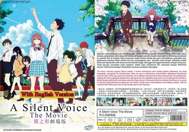 Anime Dvd English Dubbed A Silent Voice(Koe No Katachi)All region
