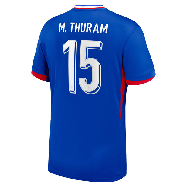 New France Home Soccer Jersey EURO 2024 Men Adult Marcus Thuram
