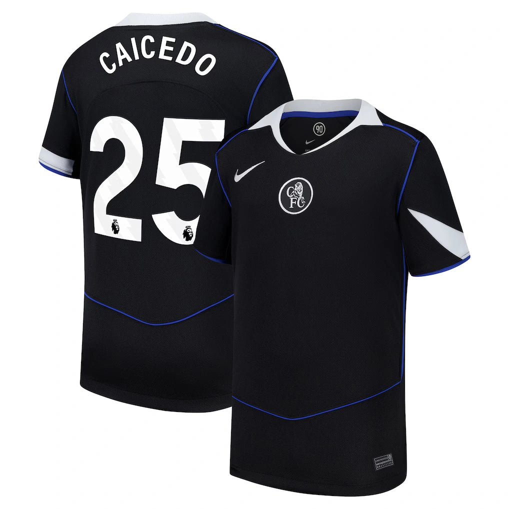 Moisés Caicedo Chelsea 2025/26 Third Jersey - Black