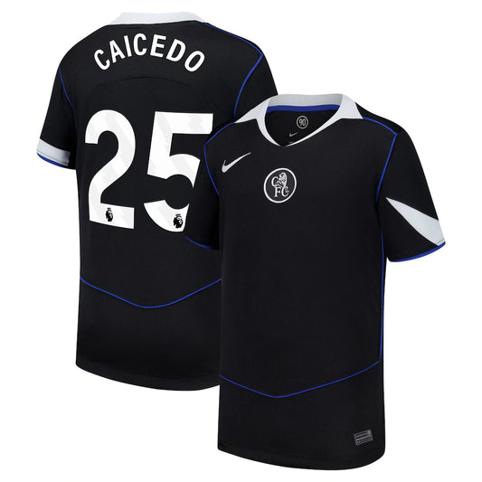 Moisés Caicedo Chelsea 2025/26 Third Jersey - Black