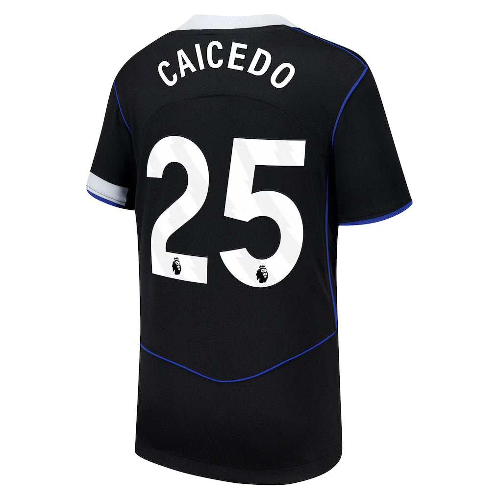 Moisés Caicedo Chelsea 2025/26 Third Jersey - Black