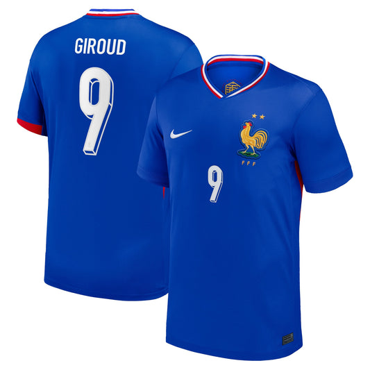 New France Home Soccer Jersey EURO 2024 Men Adult Olivier Giroud