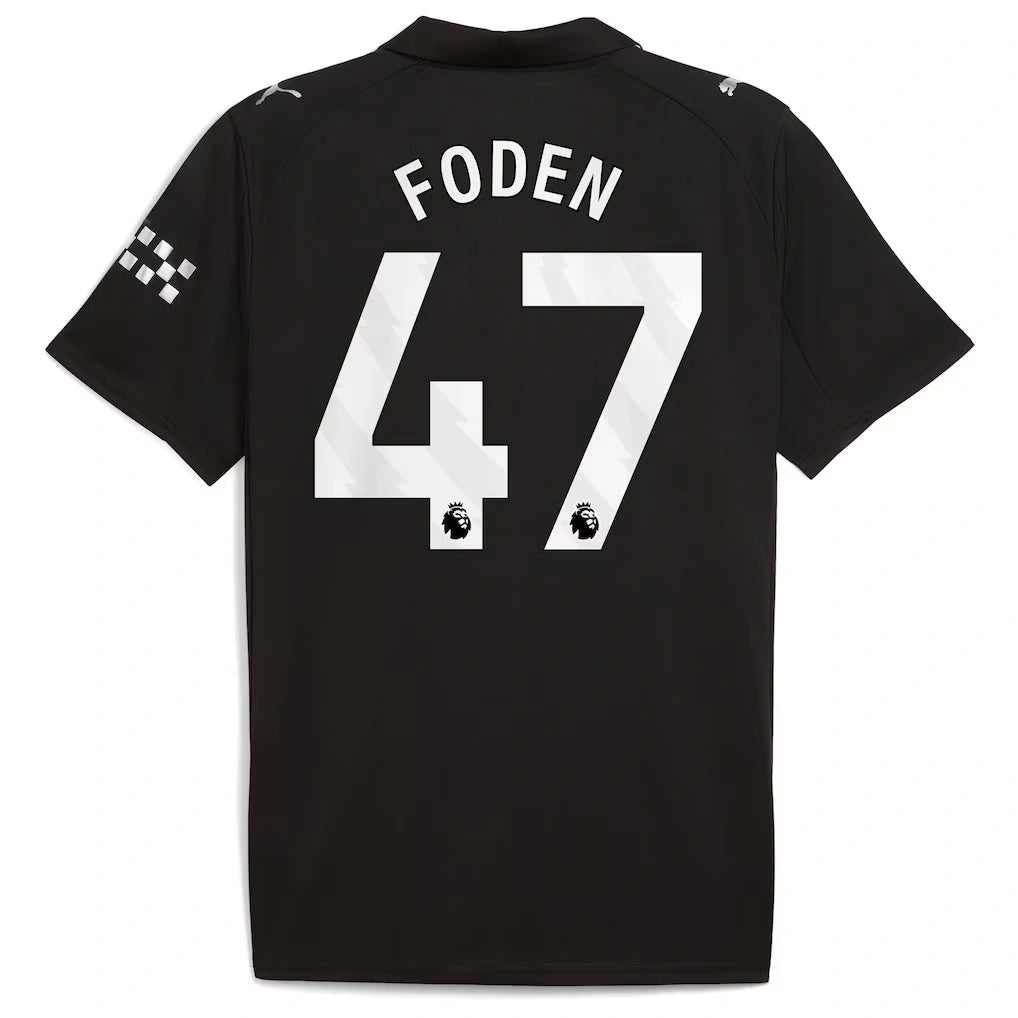 Phil Foden Manchester City 2025/26 Away Jersey - Black