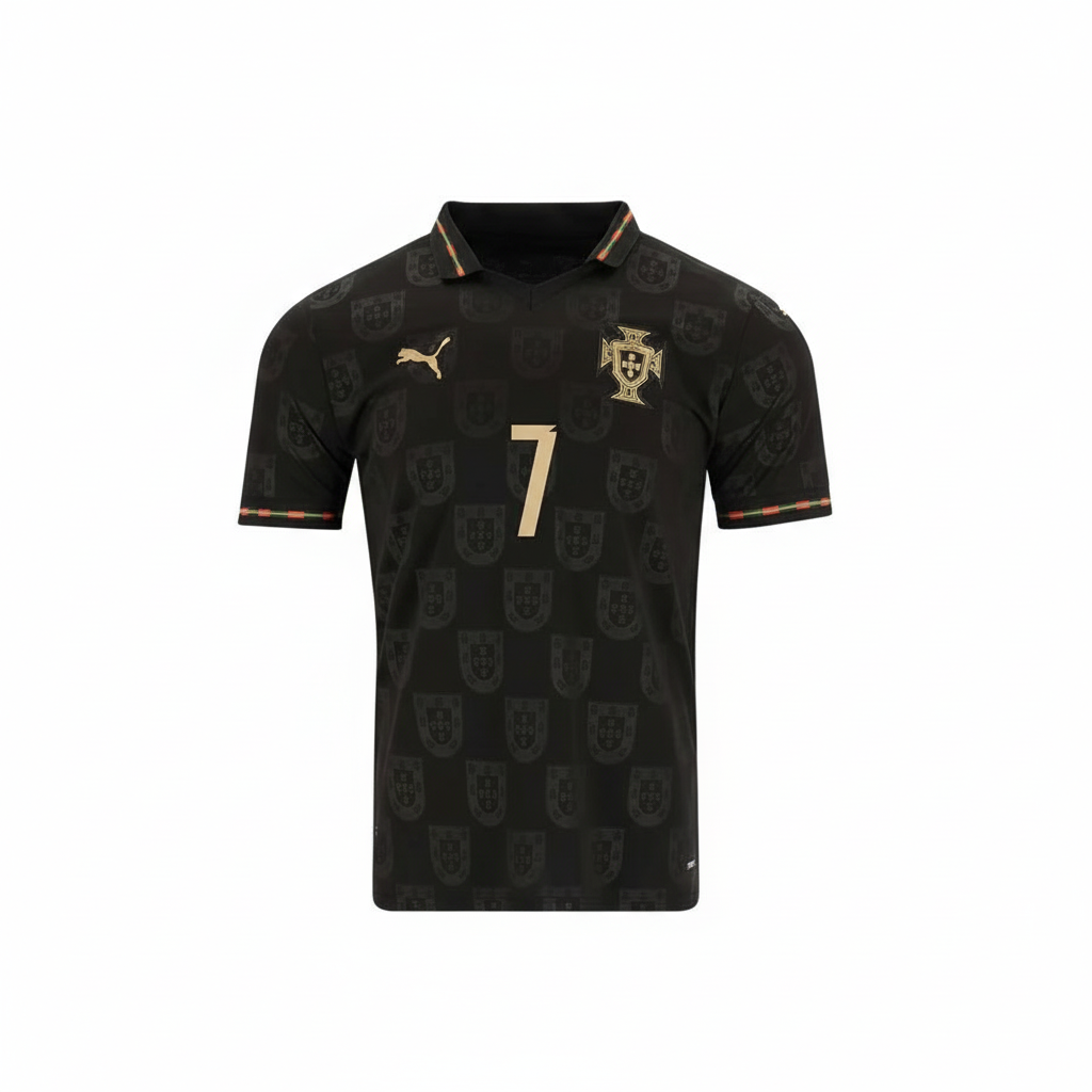 Cristiano Ronaldo Portugal Black Panther Jersey World Cup 2026 Away - Black