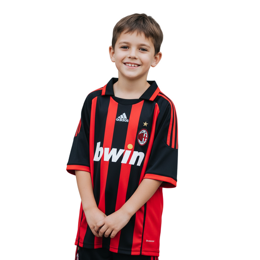 Retro AC Milan Kids Kit – 2006/07 Home Jersey & Shorts