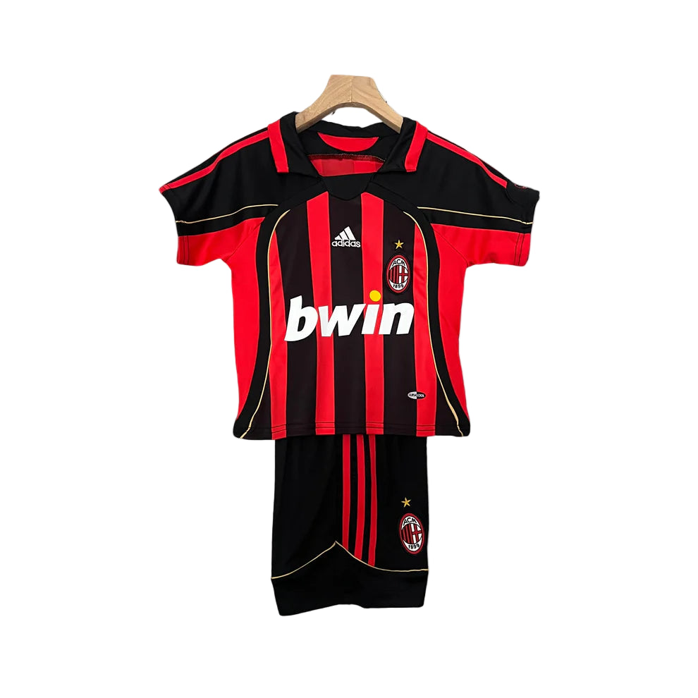 Retro AC Milan Kids Kit – 2006/07 Home Jersey & Shorts