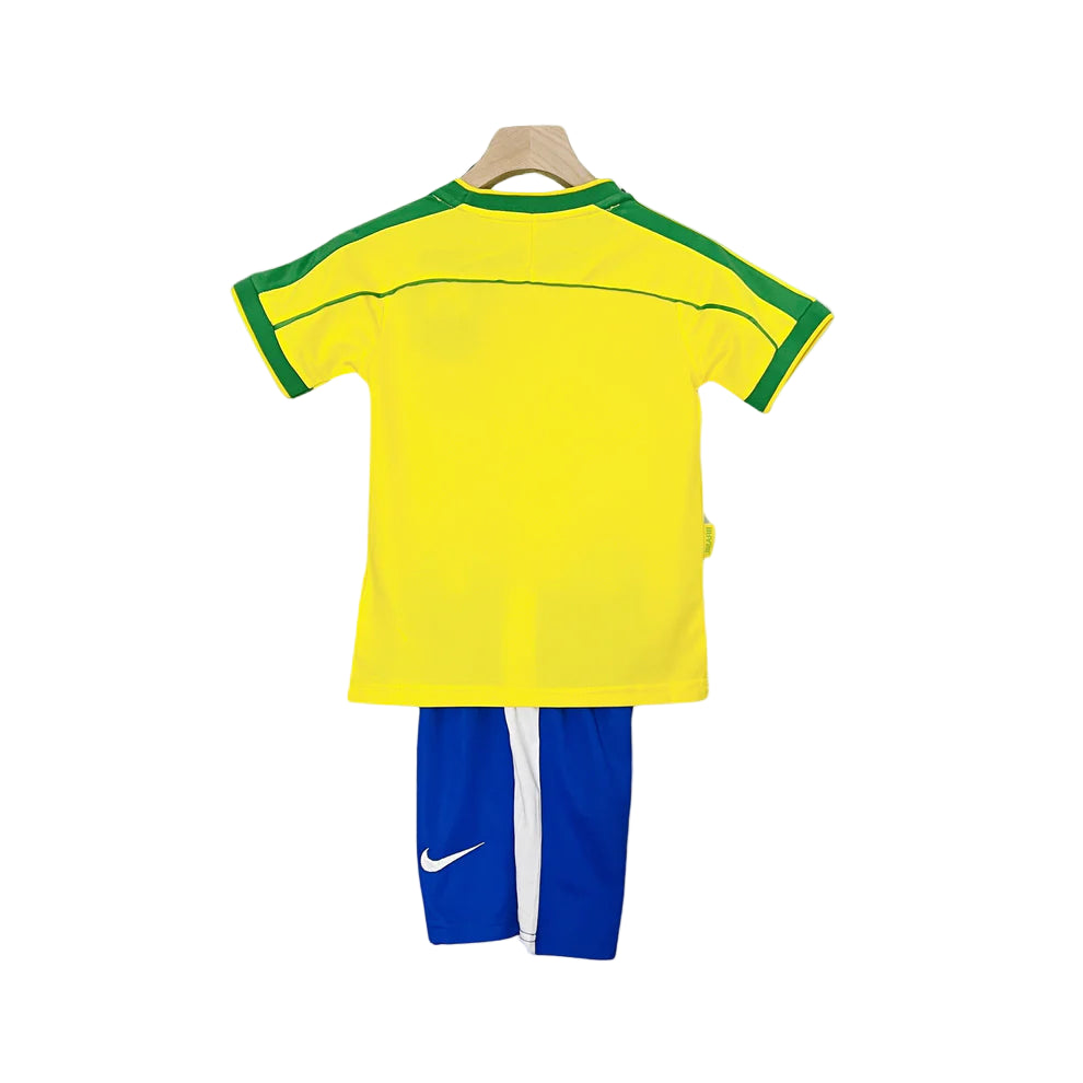 Retro Brazil Kids Kit – 1998 World Cup Home Jersey & Shorts