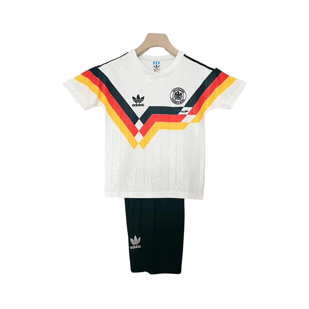 Retro Germany Kids Soccer Kit – 1990 World Cup Home Jersey & Shorts Set