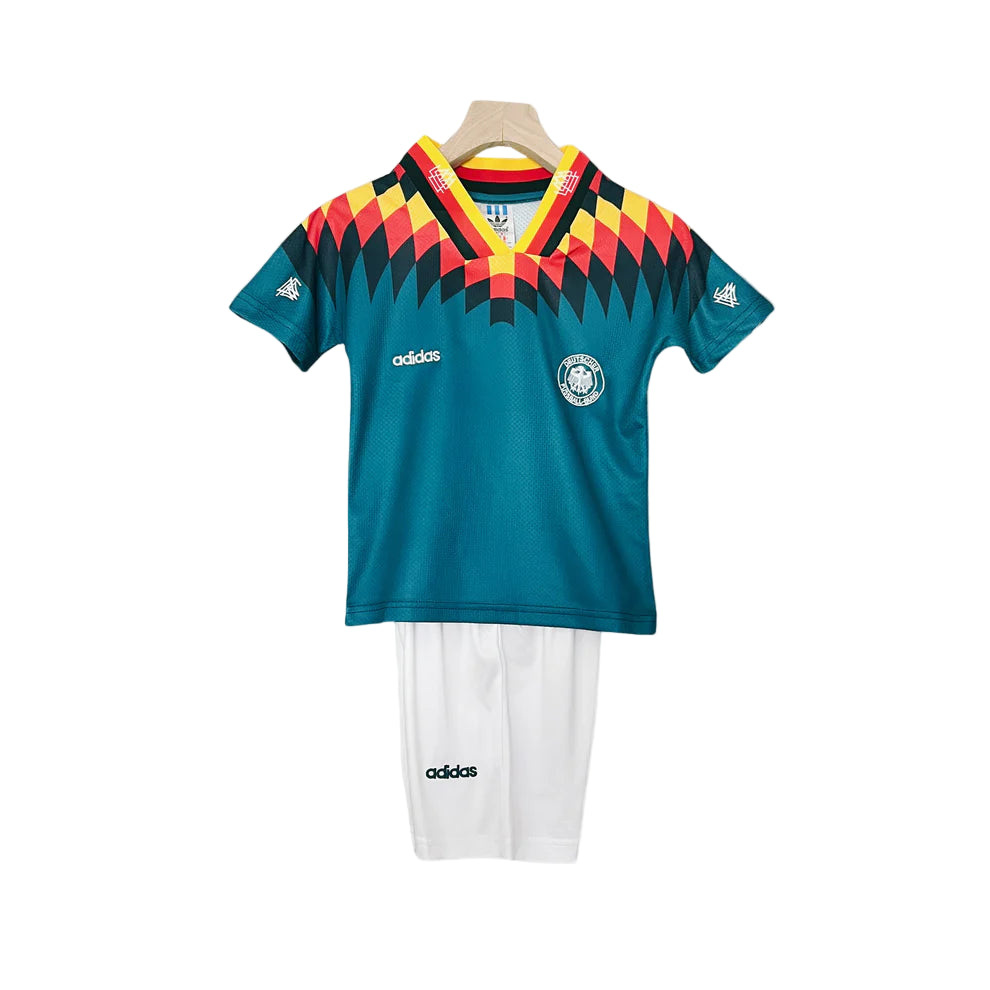 Retro Germany Kids Soccer Kit – 1994 World Cup Away Jersey & Shorts Set