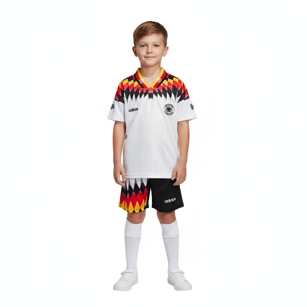 Retro Germany Kids Soccer Kit – 1994 World Cup Home Jersey & Shorts Set