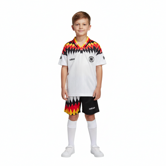 Retro Germany Kids Soccer Kit – 1994 World Cup Home Jersey & Shorts Set