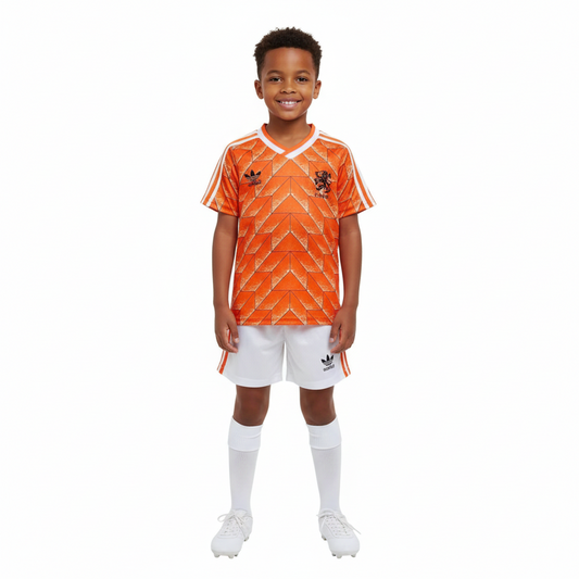 Retro Netherlands Kids Soccer Kit – Euro 1988 Home Jersey & Shorts Set