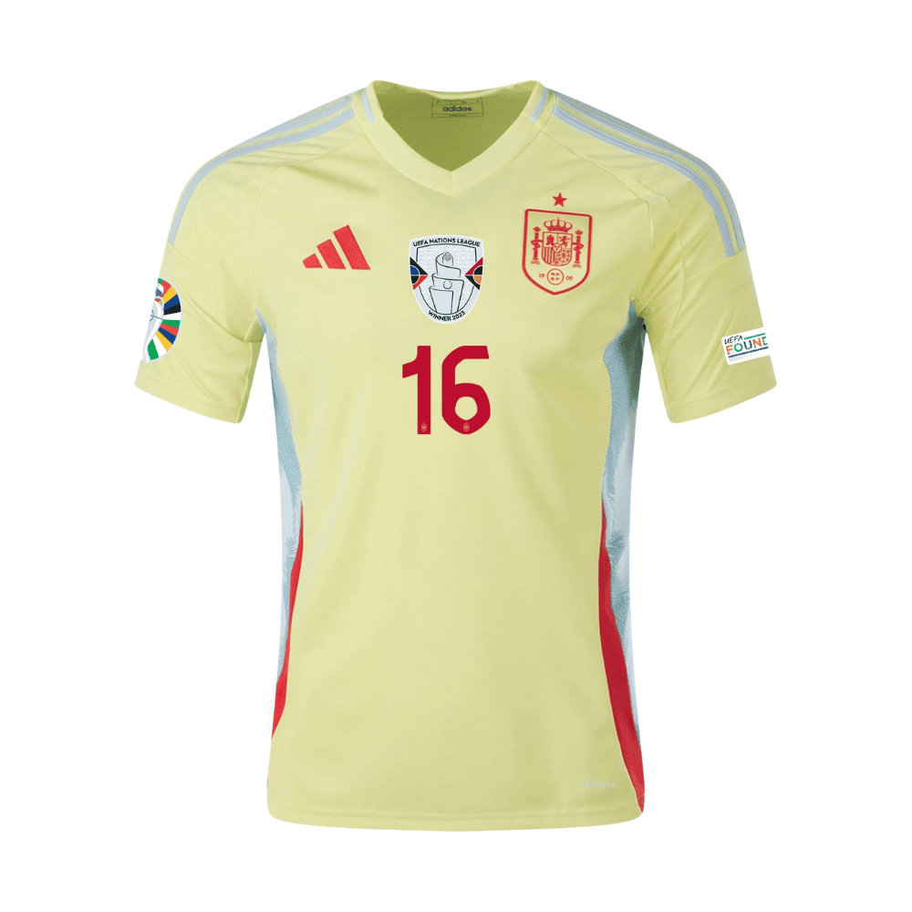 New Spain Away Soccer Jersey EURO 2024 Men Rodri