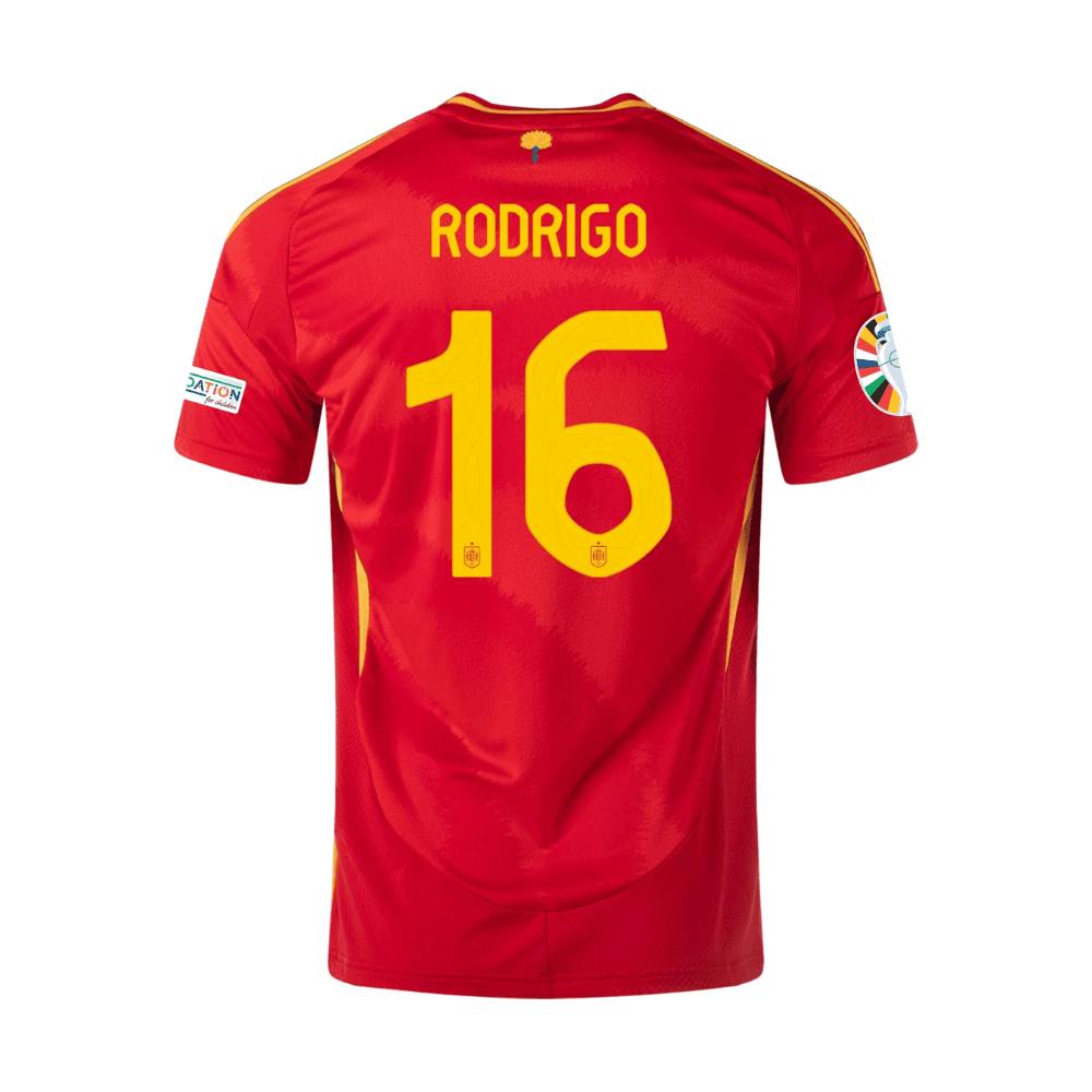 New Spain Home Soccer Jersey EURO 2024 Men Rodri