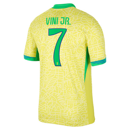 New Brazil Home Soccer Jersey 2024 Men Vini Jr