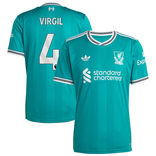 Virgil van Dijk Liverpool 2025/26 Third Jersey - Green