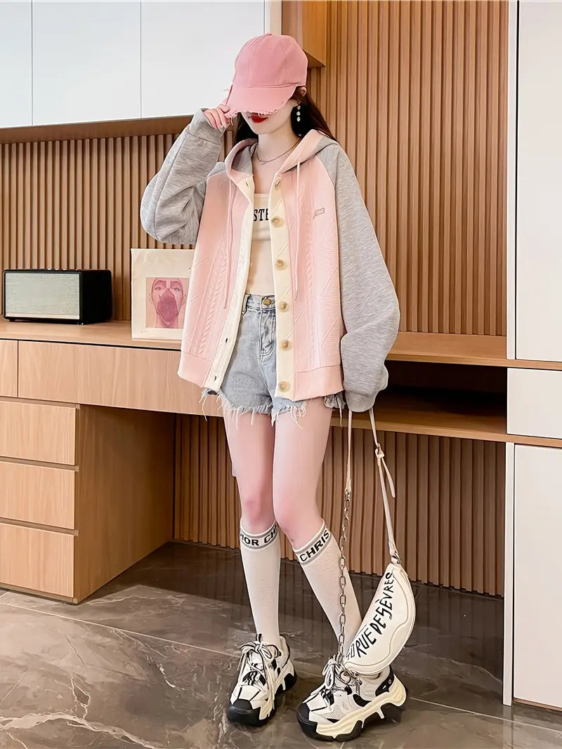 Womens-3-Color-Block-Design-with-Lettering-Casual-Hoodie-1.webp