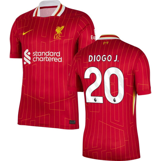 New Liverpool Home Soccer Jersey 24/25 Men Diogo Jota