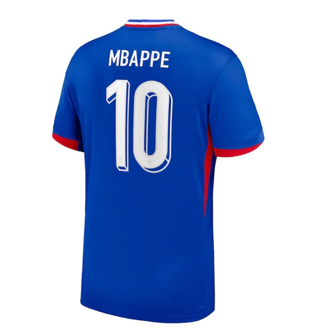 New France Home Soccer Jersey EURO 2024 Men Adult Kylian Mbappe