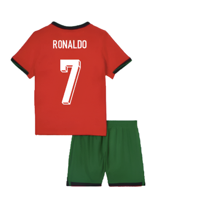 New Portugal Home Soccer Jersey EURO 2024 Kids Cristiano Ronaldo