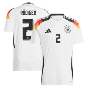 New Germany Home Soccer Jersey 2024 Men Antonio Rudiger