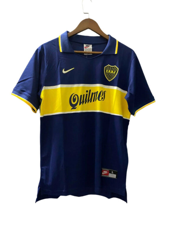 BocaJuniors1 Retro Boca Juniors Home Soccer Jersey 1997/1998 Men Maradona