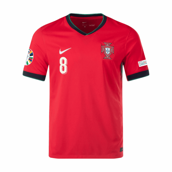 BrunoFernandes1 New Portugal Home Soccer Jersey EURO 2024 Men Bruno Fernandes