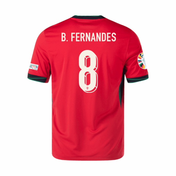 BrunoFernandes2 New Portugal Home Soccer Jersey EURO 2024 Men Bruno Fernandes