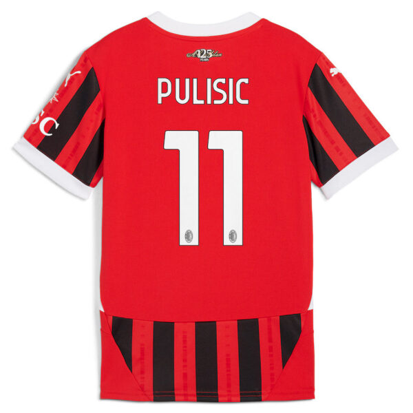 ChristianPulisicACMilanhome2-1 Christian Pulisic Ac Milan Home Jersey 24/25