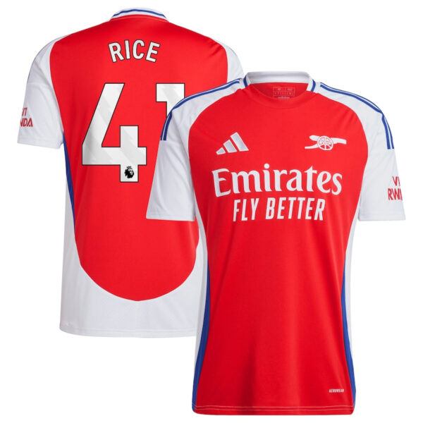 DeclanRicehome New Arsenal Home Soccer Jersey 24/25 Men Declan Rice